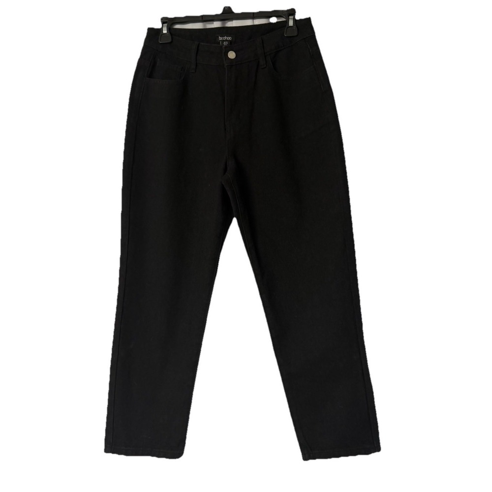 NWT Boohoo Womens Petite Basic Black Straight Leg Jeans Denim Size 6‎
